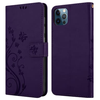 iPhone 13 MINI Suojakuori Lompakkokotelo (Violetti)