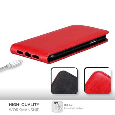 iPhone X / XS Suojakuori Lompakkokotelo (Punainen)
