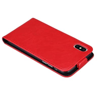 iPhone X / XS Suojakuori Lompakkokotelo (Punainen)