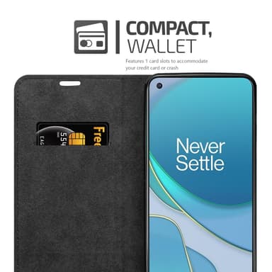 OnePlus 8T Suojakuori Lompakkokotelo (Ruskea)