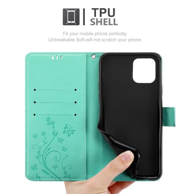 iPhone 12 / 12 PRO Suojakuori Lompakkokotelo (Turkoosi)