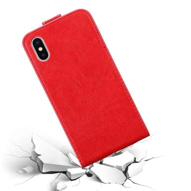 iPhone X / XS Suojakuori Lompakkokotelo (Punainen)