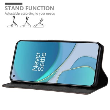 OnePlus 8T Suojakuori Lompakkokotelo (Ruskea)