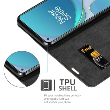 OnePlus 8T Suojakuori Lompakkokotelo (Ruskea)