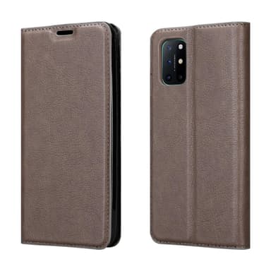 OnePlus 8T Suojakuori Lompakkokotelo (Ruskea)