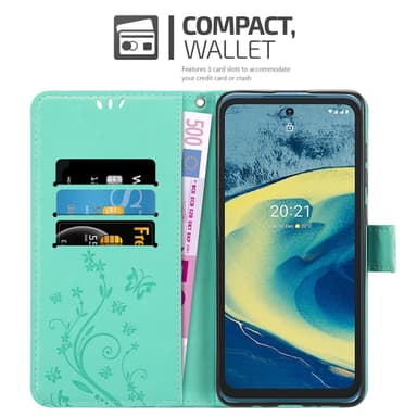 Nokia XR20 Suojakuori Lompakkokotelo (Turkoosi)