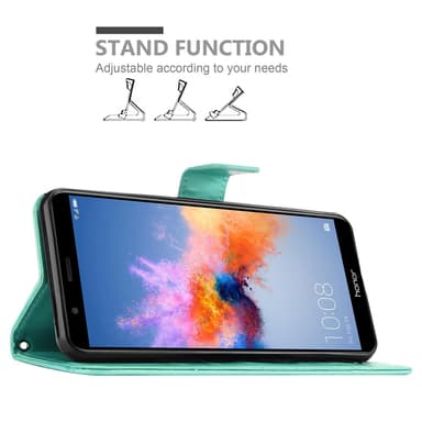 Honor 7X Suojakuori Lompakkokotelo (Turkoosi)