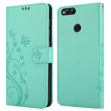 Honor 7X Suojakuori Lompakkokotelo (Turkoosi)