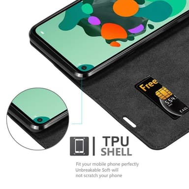 Huawei MATE 30 LITE Suojakuori Lompakkokotelo (Musta)