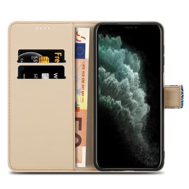 iPhone 11 PRO MAX Suojakuori Lompakkokotelo (Sininen)