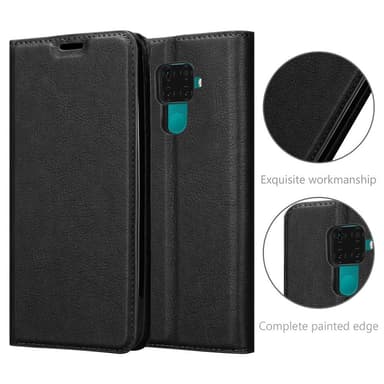 Huawei MATE 30 LITE Suojakuori Lompakkokotelo (Musta)