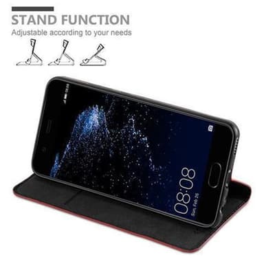 Huawei P10 Suojakuori Lompakkokotelo (Punainen)