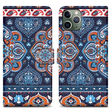 iPhone 11 PRO MAX Suojakuori Lompakkokotelo (Sininen)