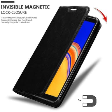 Samsung Galaxy A6s Suojakuori Lompakkokotelo (Musta)