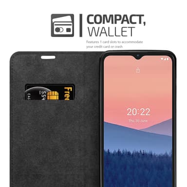Nokia C21 Suojakuori Lompakkokotelo (Ruskea)