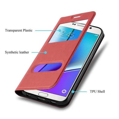 Lompakkokotelo Samsung Galaxy NOTE 5 Case (Punainen)