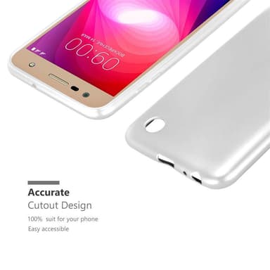 LG X POWER 2 Suojakuori Kotelo (Hopea)