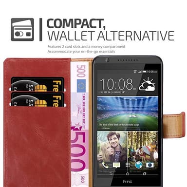 HTC Desire 820 Suojakuori Lompakkokotelo (Punainen)