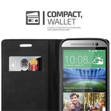 HTC ONE M8 Suojakuori Lompakkokotelo (Turkoosi)