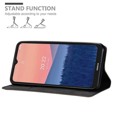 Nokia C21 Suojakuori Lompakkokotelo (Ruskea)