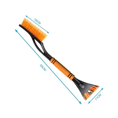 2-in-1 Ice Scraper -lumiharja Jääkaavin (oranssi-musta)