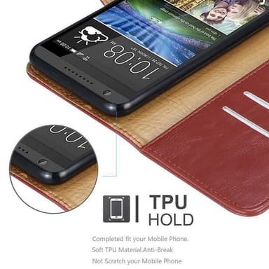 HTC Desire 820 Suojakuori Lompakkokotelo (Punainen)