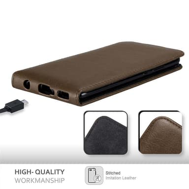 Huawei P10 PLUS Suojakuori Lompakkokotelo (Ruskea)