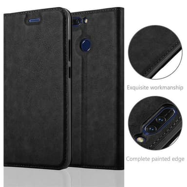 Honor 8 PRO Suojakuori Lompakkokotelo (Musta)