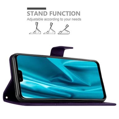 Huawei Y9 2019 Suojakuori Lompakkokotelo (Violetti)