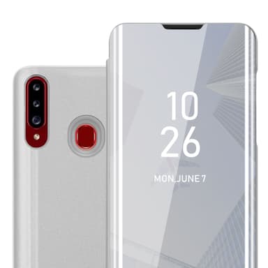 Suojakuori Samsung Galaxy A20s Lompakkokotelo (Hopea)