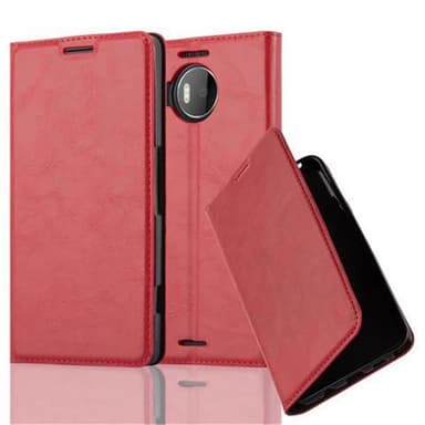 Nokia Lumia 950 XL Suojakuori Lompakkokotelo (Punainen)