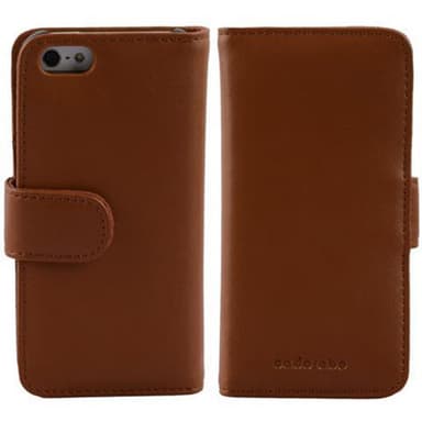 Lompakkokotelo iPhone 5C Suojakuori (Ruskea)