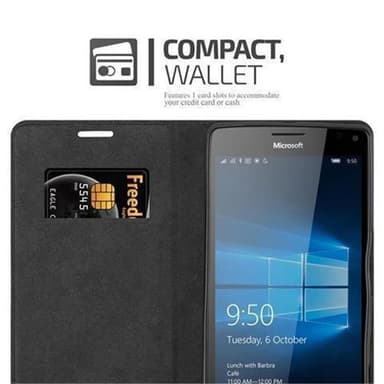 Nokia Lumia 950 XL Suojakuori Lompakkokotelo (Punainen)