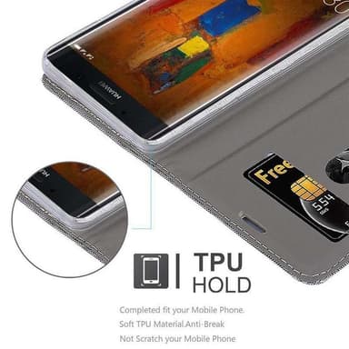 Huawei MATE 9 PRO Suojakuori Lompakkokotelo (harmaa)