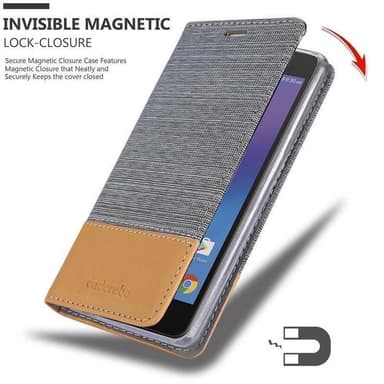Lenovo K6 / K6 POWER Suojakuori Lompakkokotelo (harmaa)