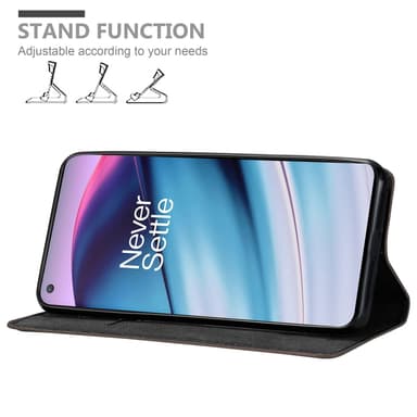 OnePlus Nord CE 5G Suojakuori Lompakkokotelo (Ruskea)
