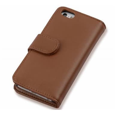 Lompakkokotelo iPhone 5C Suojakuori (Ruskea)