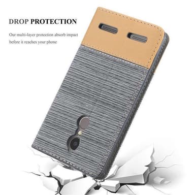 Lenovo K6 / K6 POWER Suojakuori Lompakkokotelo (harmaa)