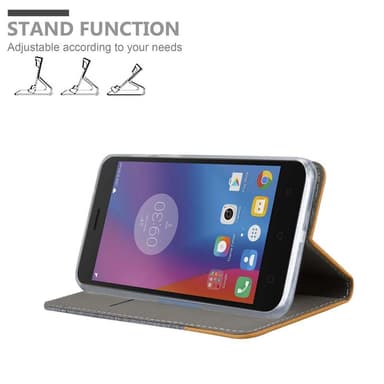 Lenovo K6 / K6 POWER Suojakuori Lompakkokotelo (harmaa)