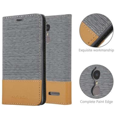 Lenovo K6 / K6 POWER Suojakuori Lompakkokotelo (harmaa)