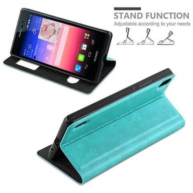 Lompakkokotelo Huawei ASCEND P7 Case (Turkoosi)