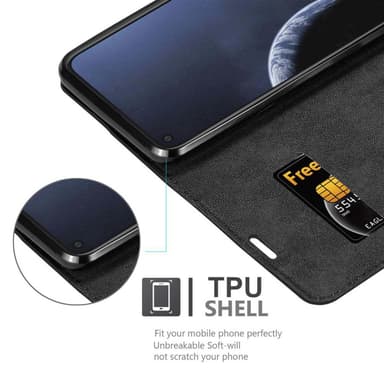 Nokia 8.1 Suojakuori Lompakkokotelo (Musta)