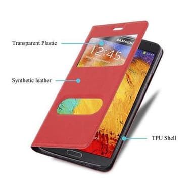 Lompakkokotelo Samsung Galaxy NOTE 3 Case (Punainen)