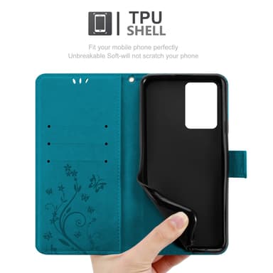 Realme GT 2 PRO Suojakuori Lompakkokotelo (Sininen)
