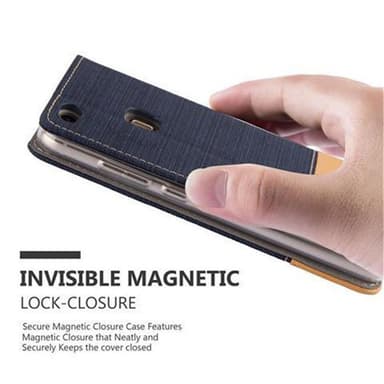 Huawei P10 LITE Suojakuori Lompakkokotelo (Sininen)