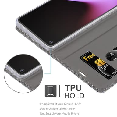 Google PIXEL 5 Suojakuori Lompakkokotelo (harmaa)