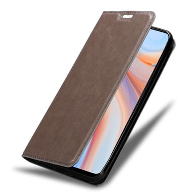 Oppo Reno4 Z Suojakuori Lompakkokotelo (Ruskea)