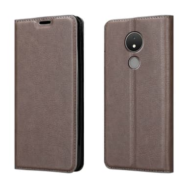 Nokia C21 Suojakuori Lompakkokotelo (Ruskea)