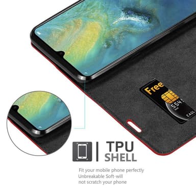 Huawei MATE 20 X Suojakuori Lompakkokotelo (Punainen)