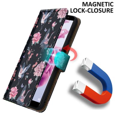 Huawei MATE 10 LITE Suojakuori Lompakkokotelo (Musta)